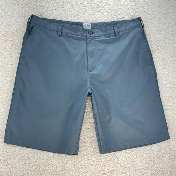 adidas Other - Adidas Golf Shorts Mens 40 Blue Chino Flat Front Casual Pockets Moisture Logo